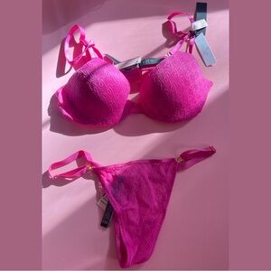 Nwt Victorias Secret Icon Lace Push Up Demi set